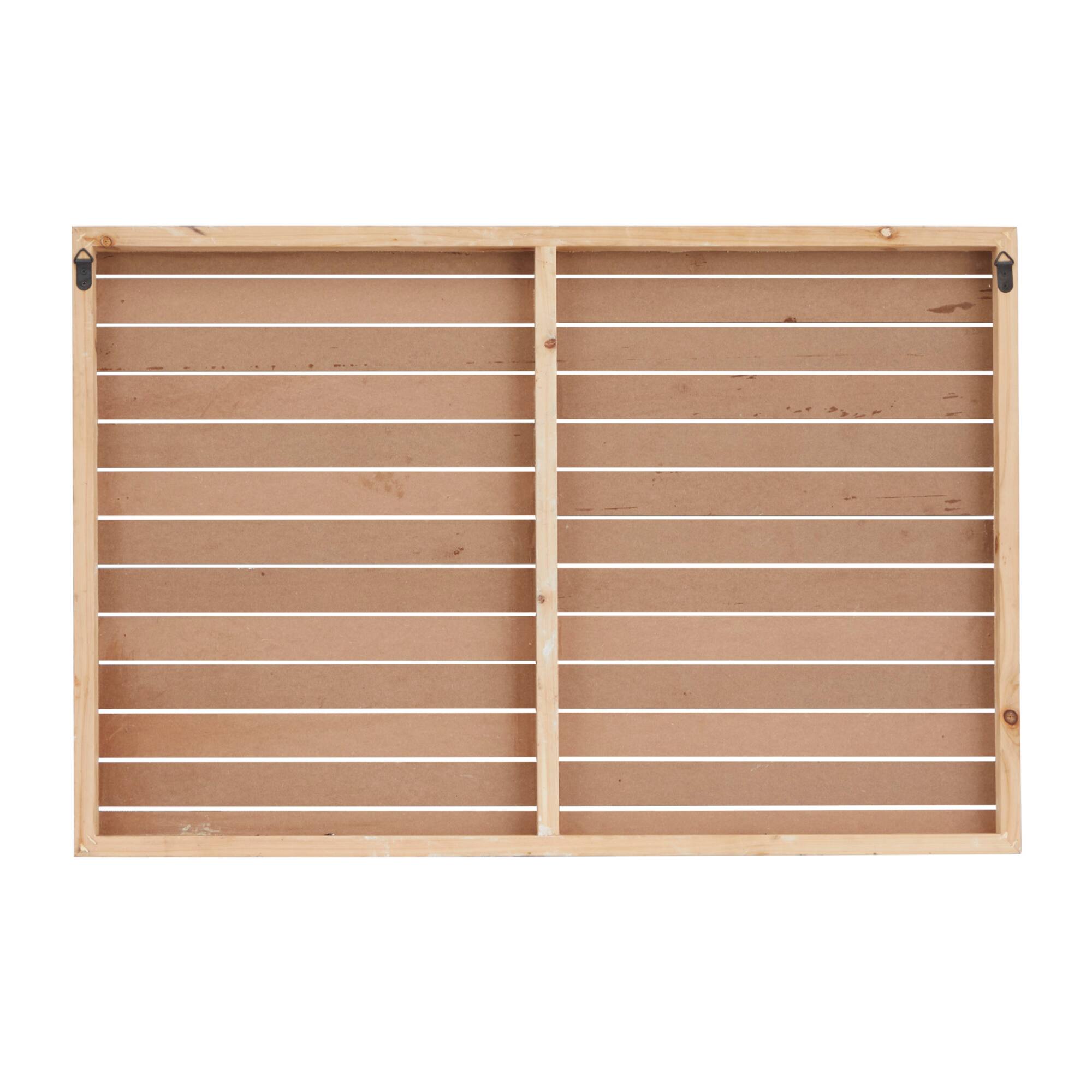 White Wood French Country American Flag Wall Decor, 26" x 38" x 2"